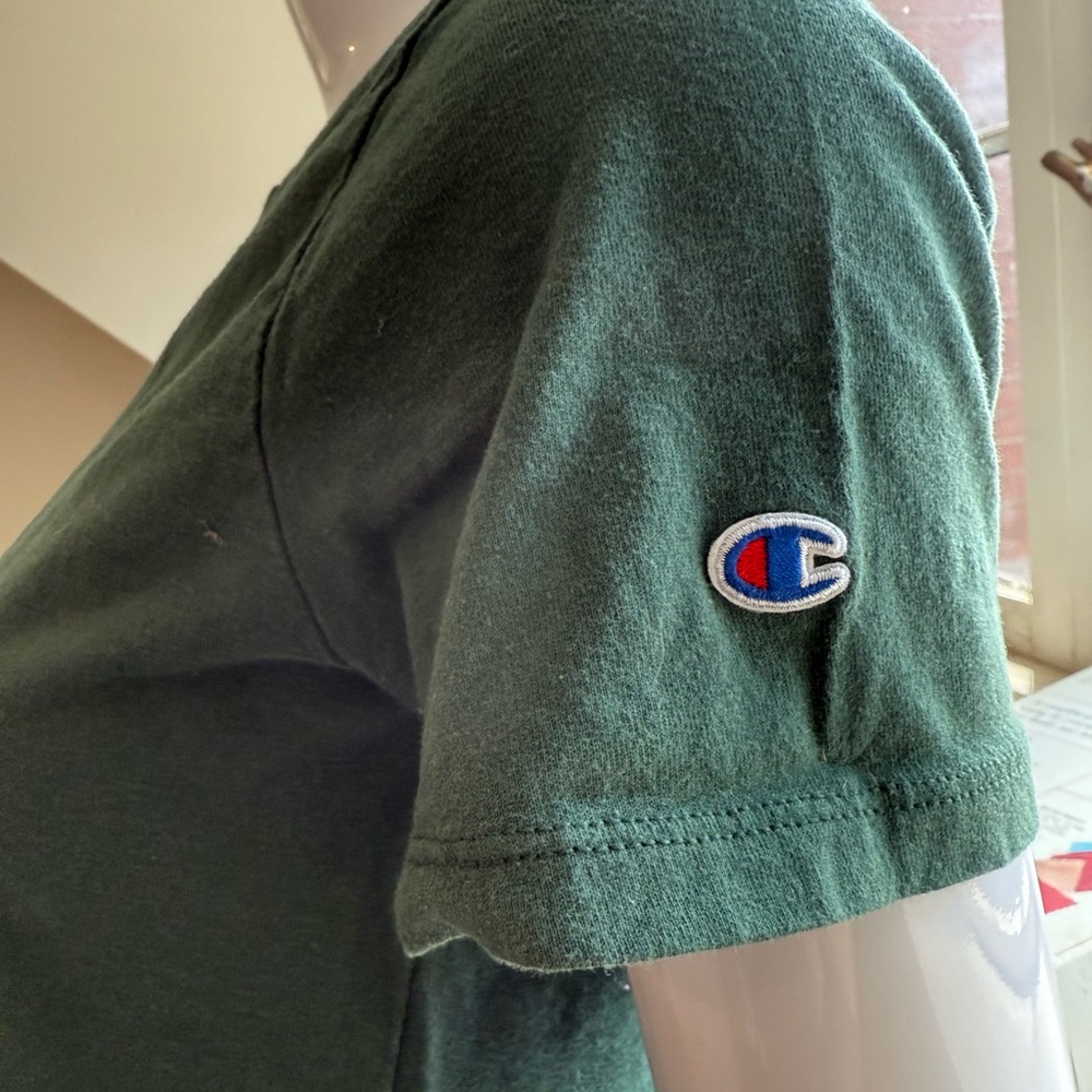 Vintage Champion Forest Green Tee with Logo -